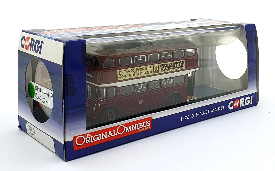Corgi 1/76 Scale OM41414A - ROE Trolleybus Doncaster Dual Destination - Dark Red