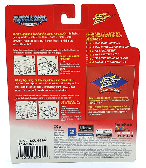 Johnny Lightning 1/64 Scale 205-03 Muscle Cars USA - 1969 Ford Tourino Talladega