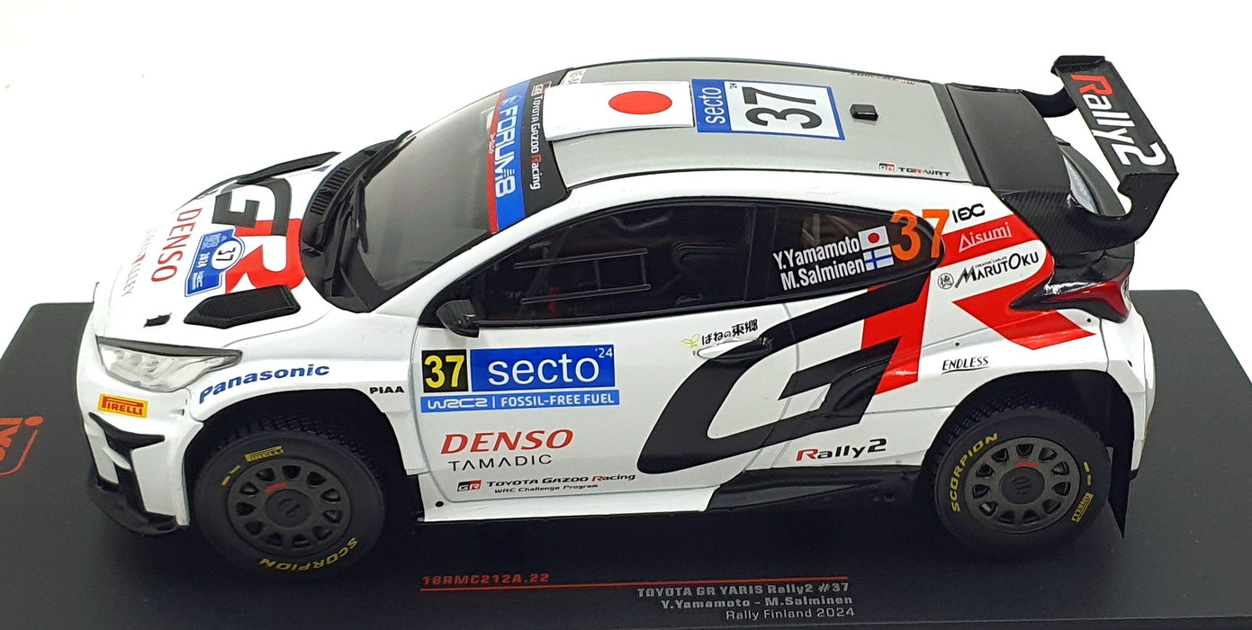 IXO 1/18 Scale Diecast 18RMC212A.22 - Toyota GR Yaris Rally2 #37 Finland 2024