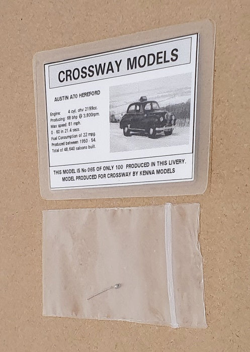 Crossway Models 1/43 Scale JSE 008 - Austin A70 Hereford Notts Police - Black
