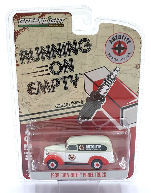 Greenlight 1/64 Scale 41080-A - 1939 Chevrolet Panel Truck - White/Red
