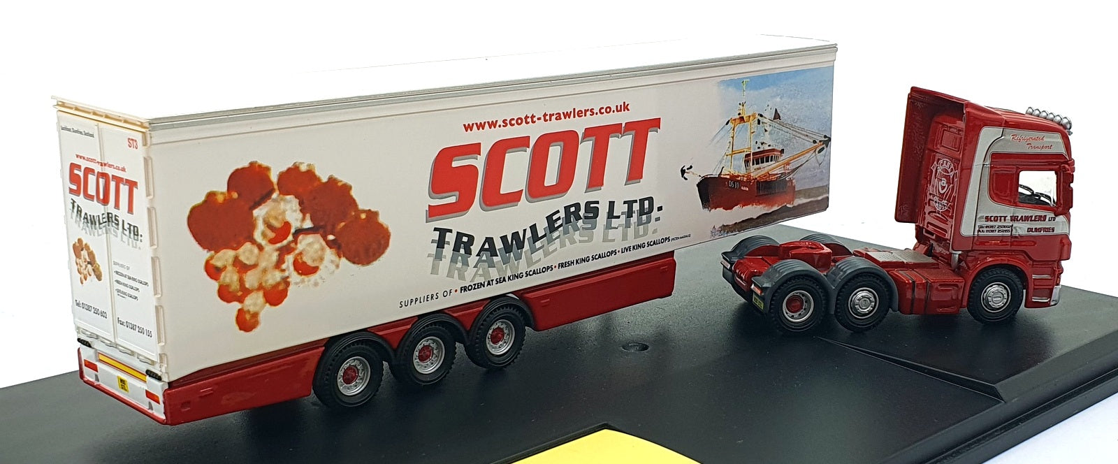 Oxford Diecast 1/76 Scale SCA03FR - Scania Fridge Trailer "Scott Trawlers"