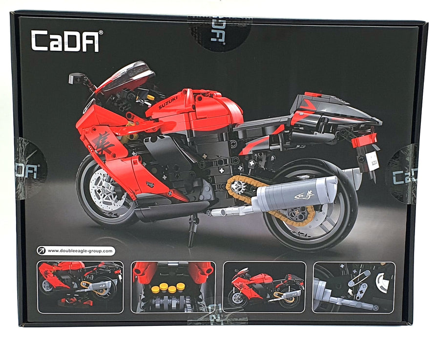 CADA C64051W 1/6 Scale 1043 pcs - Suzuki Hayabusa Motorbike Unbuilt - Red