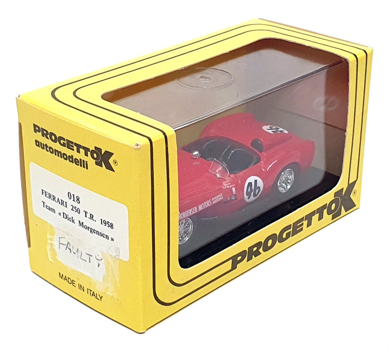 Progetto K 1/43 Scale 018 - 1958 Ferrari 250 T.R. #46 D. Morgenser - Red