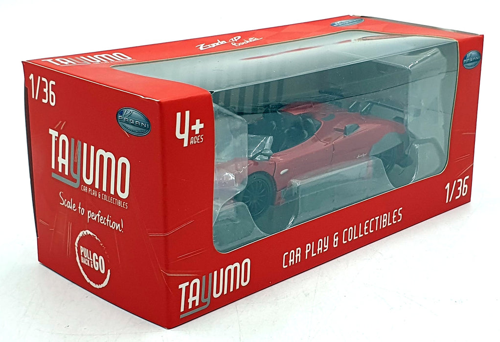 Tayumo 1/36 Scale Pull Back & Go 36120212 - Pagani Zonda HP Barchetta LHD - Red
