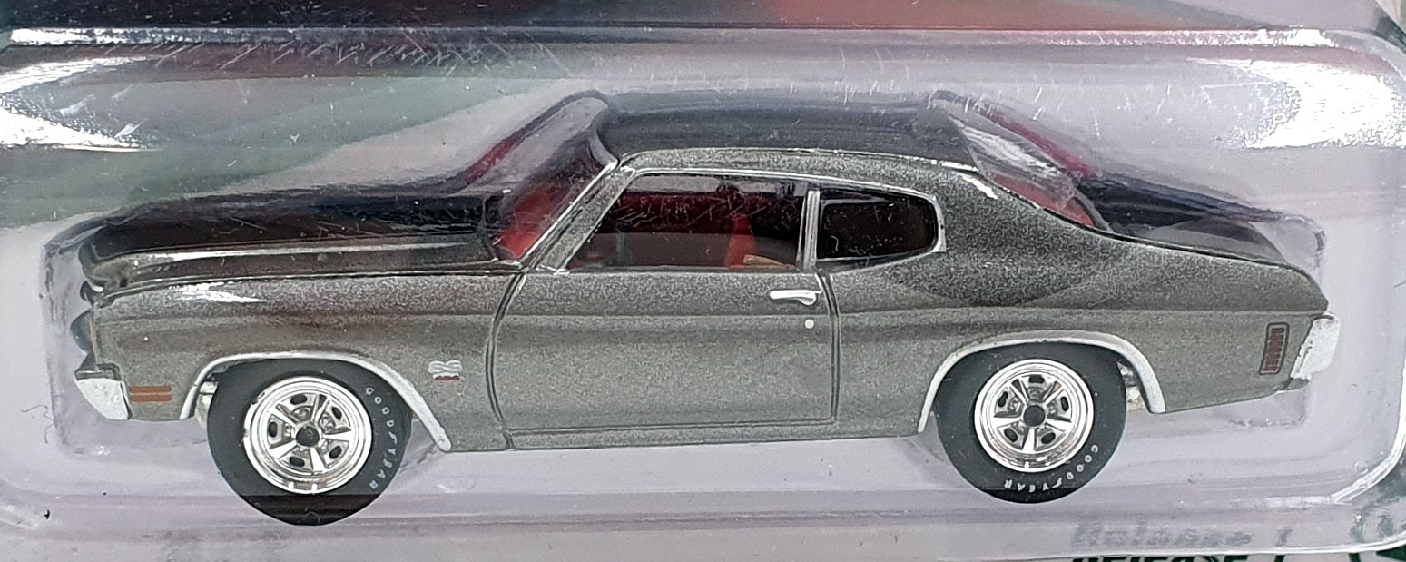 Johnny Lightning 1/64 Scale JLMC029 1970 Chevrolet Chevelle SS 454 Shadow Grey
