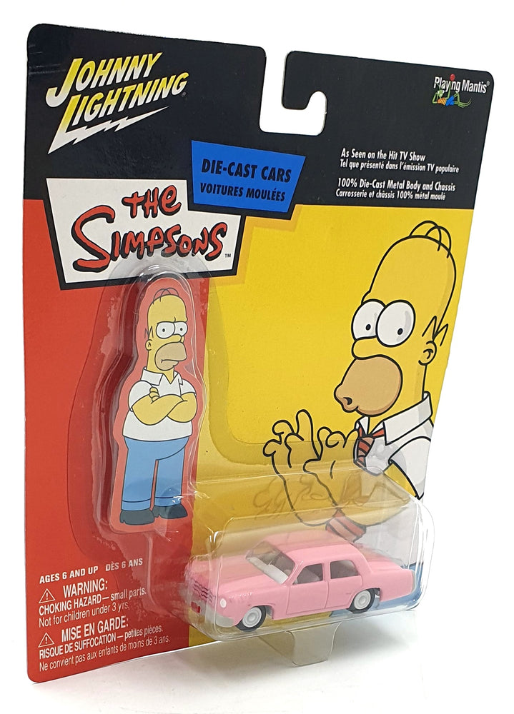 Johnny Lightning 1/64 Scale 380-01 - The Simpsons Pink Sedan Car - Homer Simpson