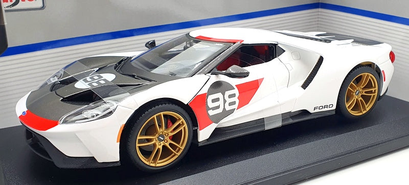 Maisto 1/18 Scale 31390 - 2021 Ford GT Heritage Edition - #98