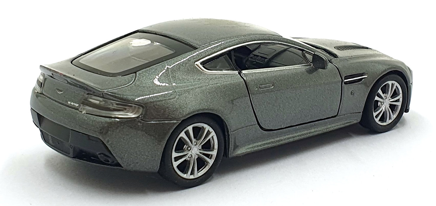 Welly Model 12cms Pull Back and Go 301125 - Aston Martin V12 Vantage - Met. Grey