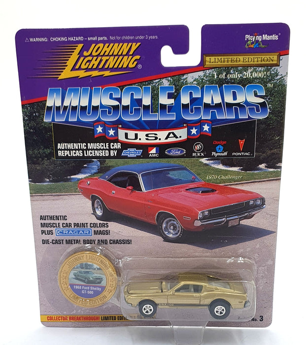 Johnny Lightning 1/64 Scale 202-03 Muscle Cars USA 1968 Ford Shelby GT-500 Gold