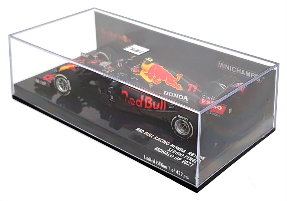 Minichamps 1/43 Scale 410 210611 - F1 Red Bull Honda RB16B Monaco GP 2021 Perez