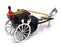 Budgie Appx 12cm Long Diecast 100 - Horse Drawn Hansom Cab - Silver/Black