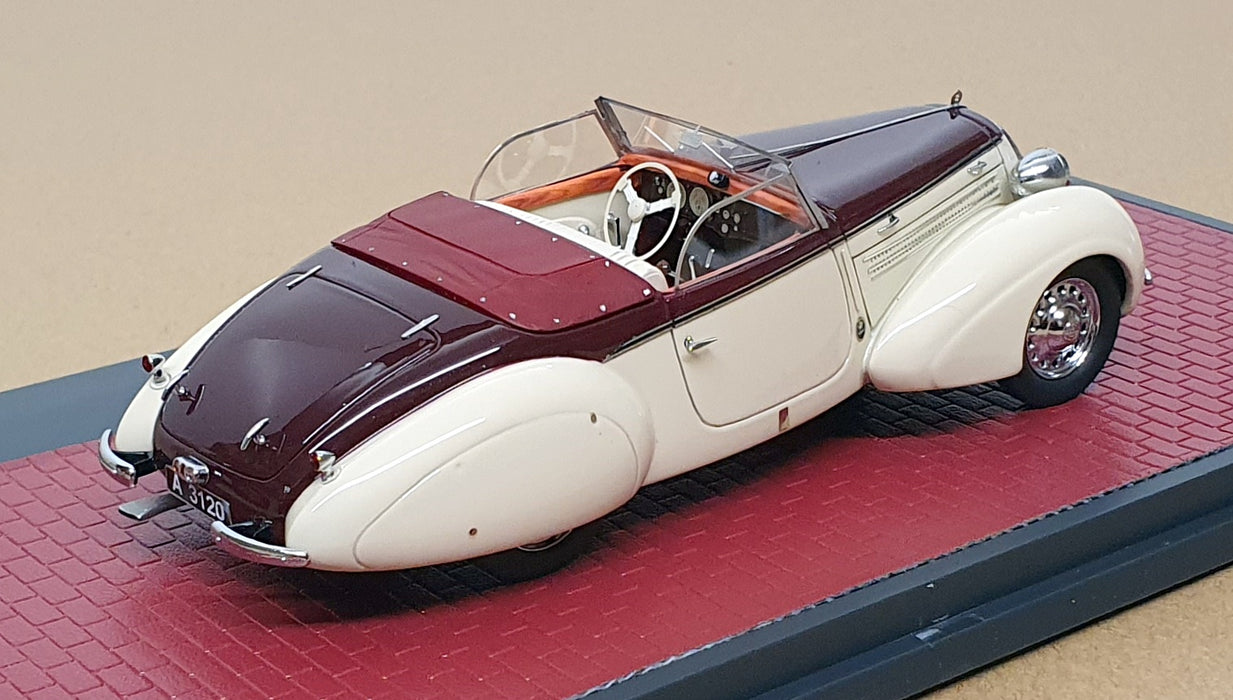Matrix 1/43 Scale MX41806-011 1938 Steyr 220 Glaser Sport Cabrio - Maroon/White