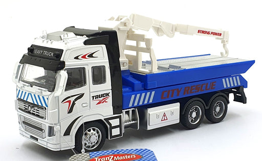 TranzMasters 20cms Pull Back and Go TY1003 - Truck with Crane Rescue Vehicle