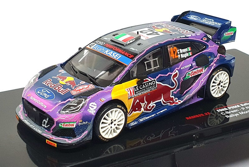 Ixo 1/43 Scale RAM829.22 - Ford Puma Rally 1 #42 Monte Carlo 2022