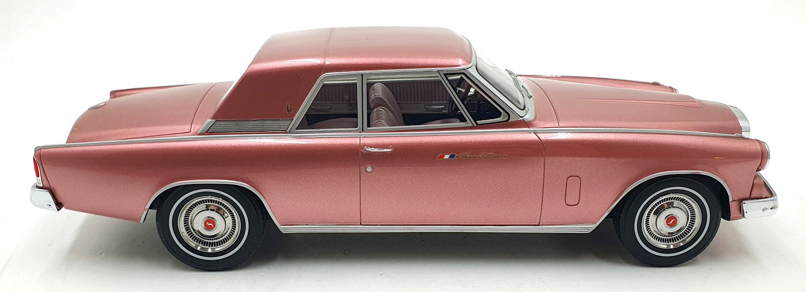 BOS Models 1/18 Scale BOS288 -  1963 Studebaker Gran Tourismo Hawk - Pink