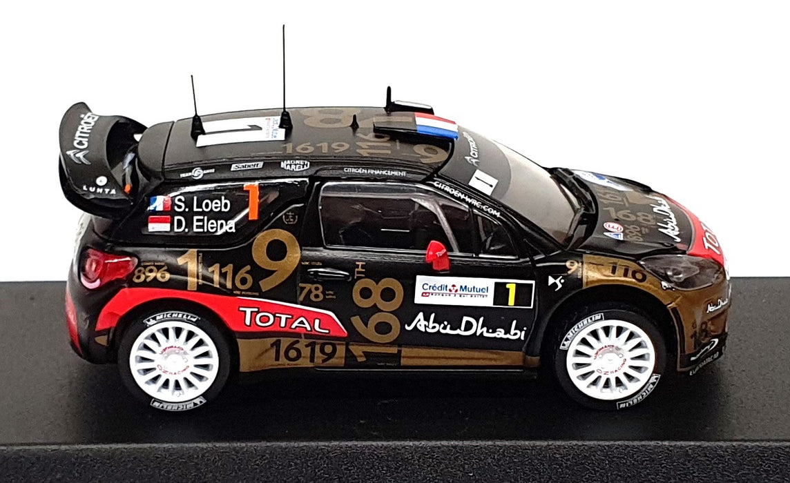 Norev 1/43 Scale 155361 - Citroen DS3 WRC #1 France Rally 2013 Loeb/Elena