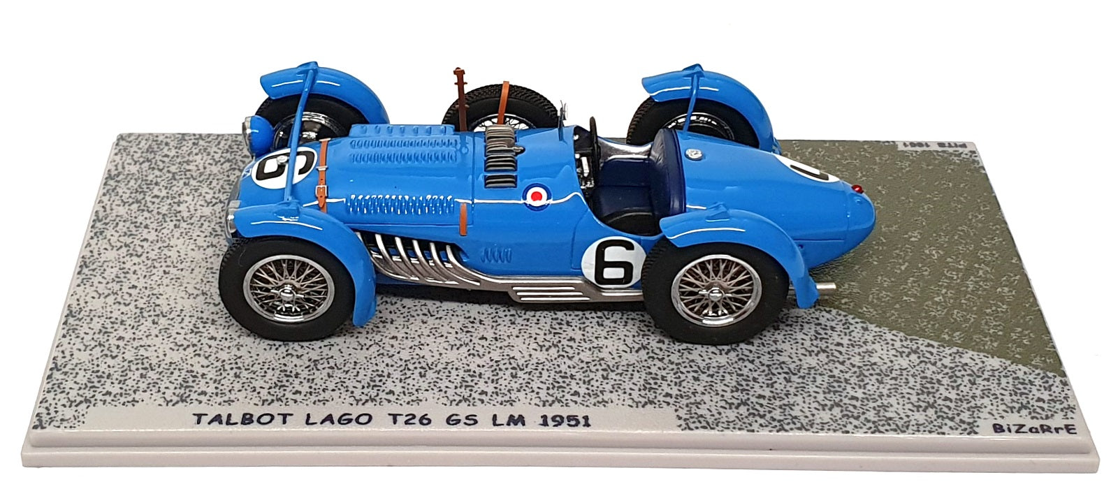 Bizarre 1/43 Scale BZ556 - Talbot Lago T26 GS #6 Le Mans 1951 - Blue