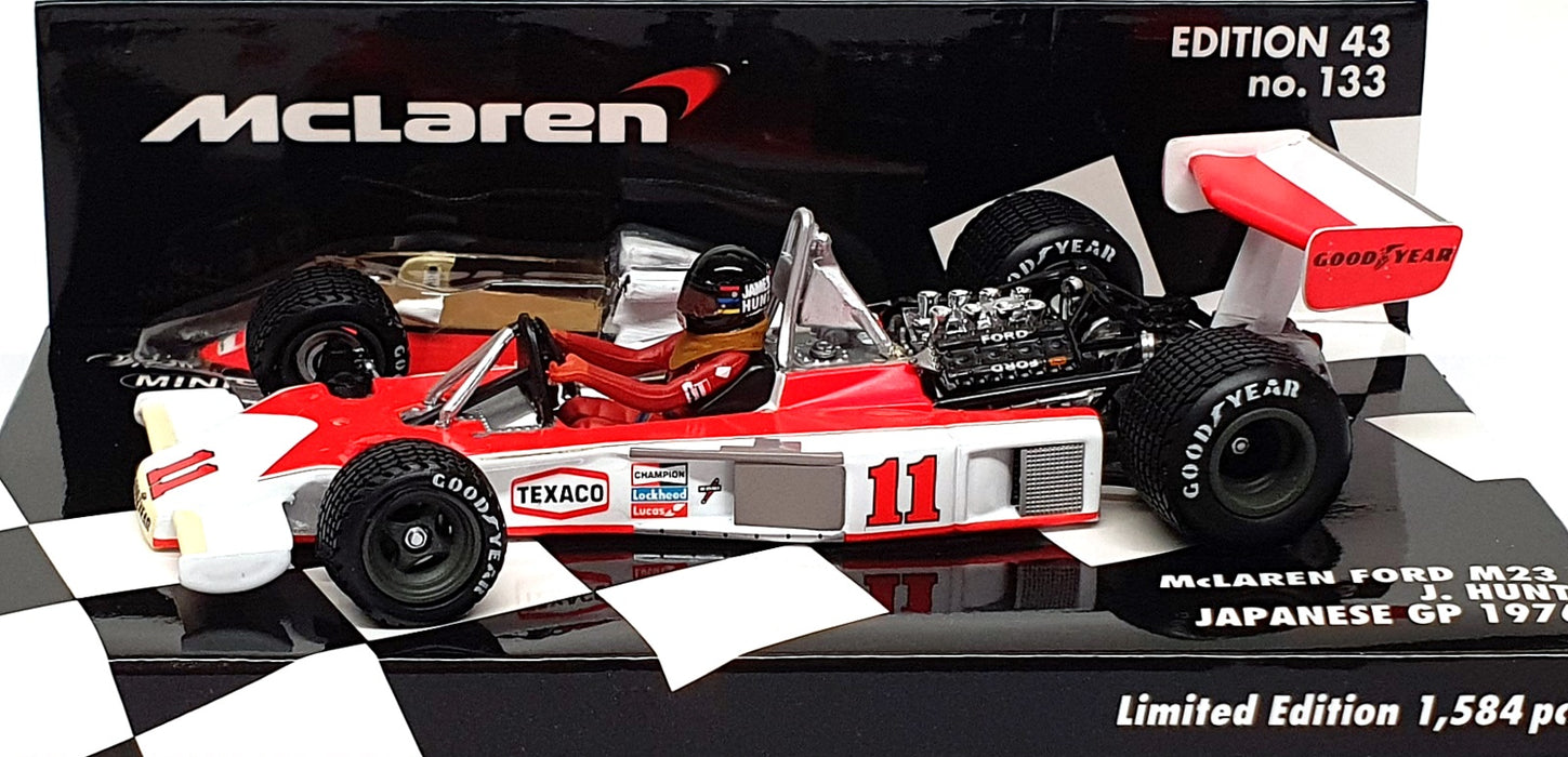 Minichamps 1/43 Scale 530 764391 - F1 McLaren Ford M23 Japanese GP 1976 J. Hunt