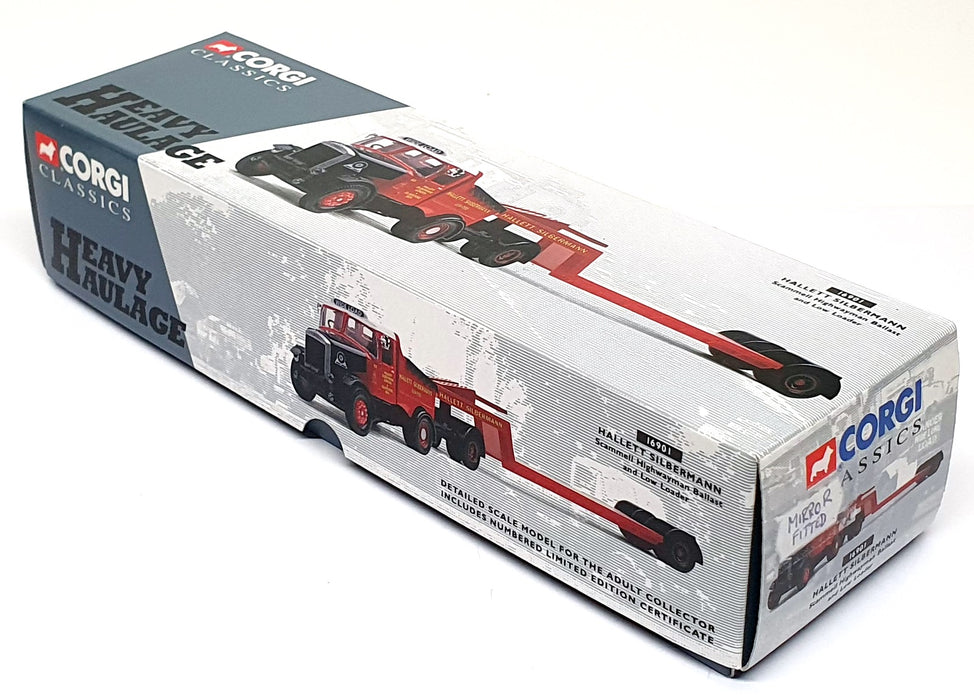Corgi 1/50 Scale 16901 - Scammell Ballast And Low Loader - Hallett & Silbermann