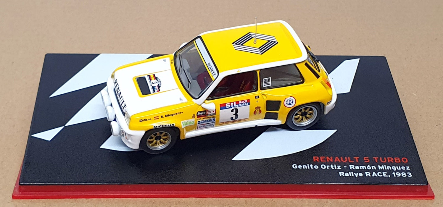 Ixo Altaya 1/43 Scale 031983 - Renault 5 Turbo #3 Rallye Race 1983 Ortiz/Minguez