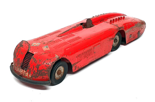 Kingsbury Appx 48cm Long Tinplate Toy - Sunbeam 1000 HP Record Car - Red