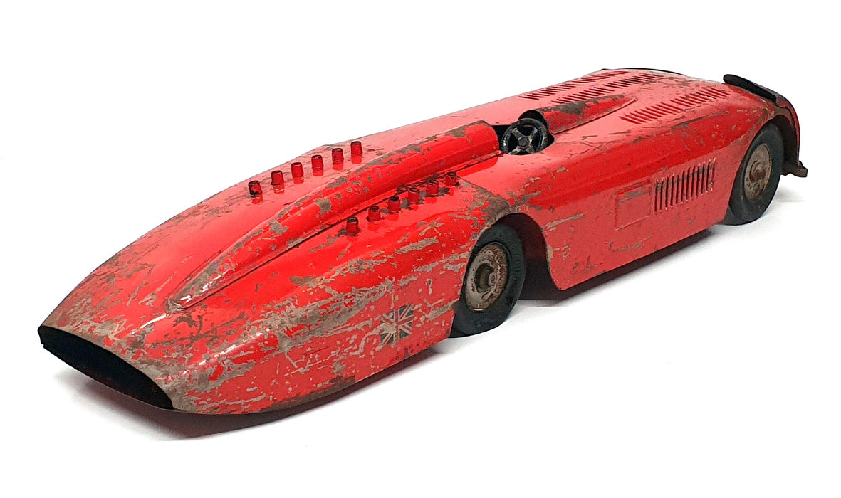 Kingsbury Appx 48cm Long Tinplate Toy - Sunbeam 1000 HP Record Car - Red