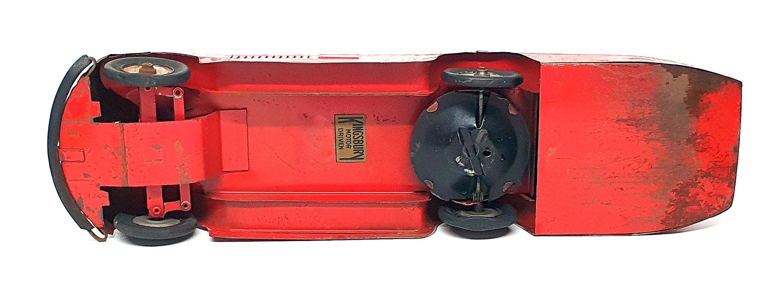 Kingsbury Appx 48cm Long Tinplate Toy - Sunbeam 1000 HP Record Car - Red