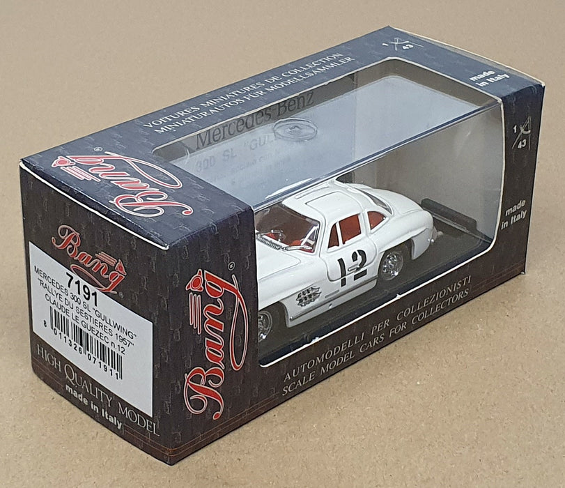 Bang 1/43 Scale 7191 - Mercedes 300SL Gullwing #12 Rallye Du Sestieres 1957