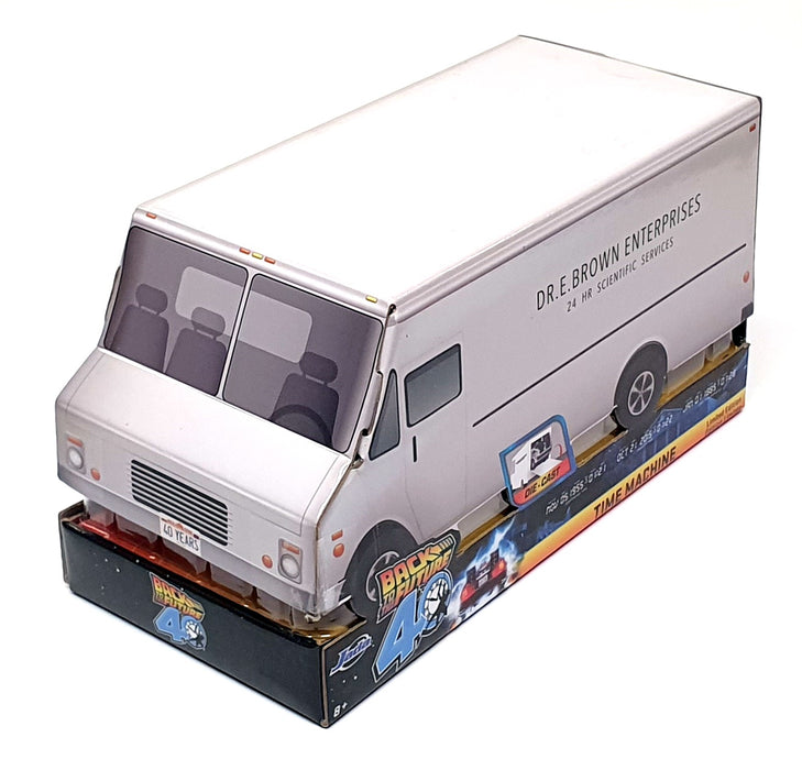 Jada 1/32 Scale 36848 Back To The Future Delorean Frost TM In Truck Box 40th Ann