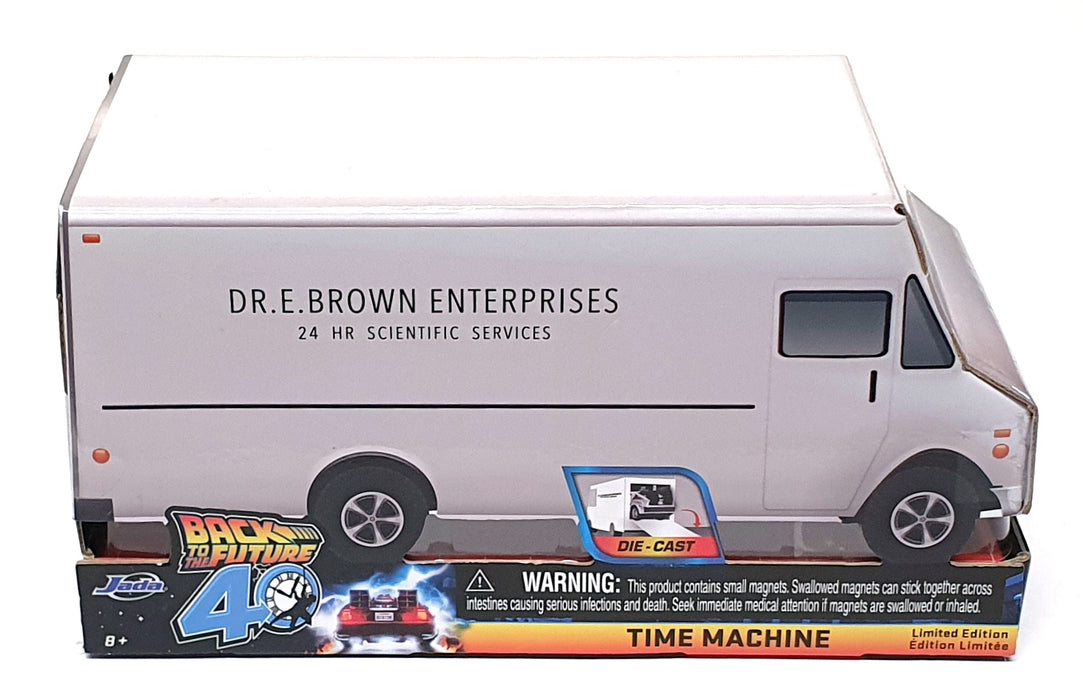 Jada 1/32 Scale 36848 Back To The Future Delorean Frost TM In Truck Box 40th Ann