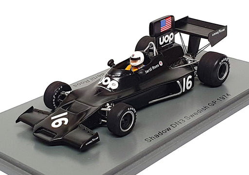Spark 1/43 Scale S3843 - F1 Shadow DN3 #16 Practice Sweden GP 1974 B. Roos