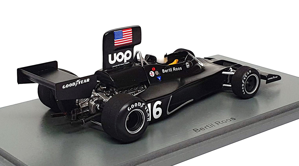 Spark 1/43 Scale S3843 - F1 Shadow DN3 #16 Practice Sweden GP 1974 B. Roos