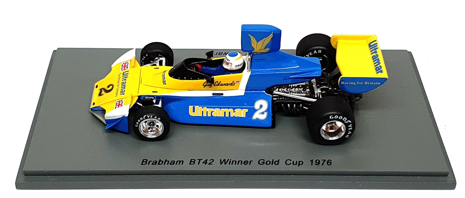 Spark 1/43 Scale S7100 - Brabham BT42 #2 Winner Gold Cup 1976 G. Edwards