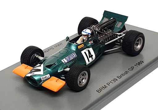 Spark 1/43 Scale S2343 - F1 BRM P139 #14 British GP 1969 John Surtees