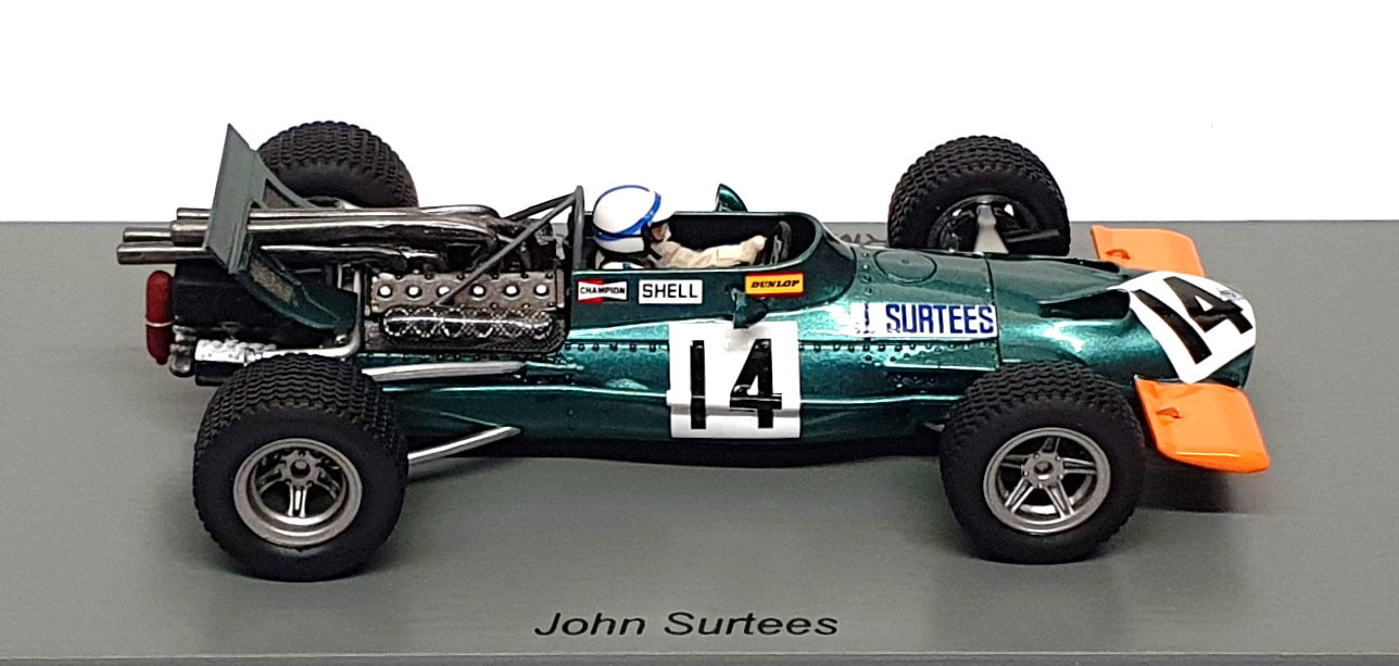 Spark 1/43 Scale S2343 - F1 BRM P139 #14 British GP 1969 John Surtees