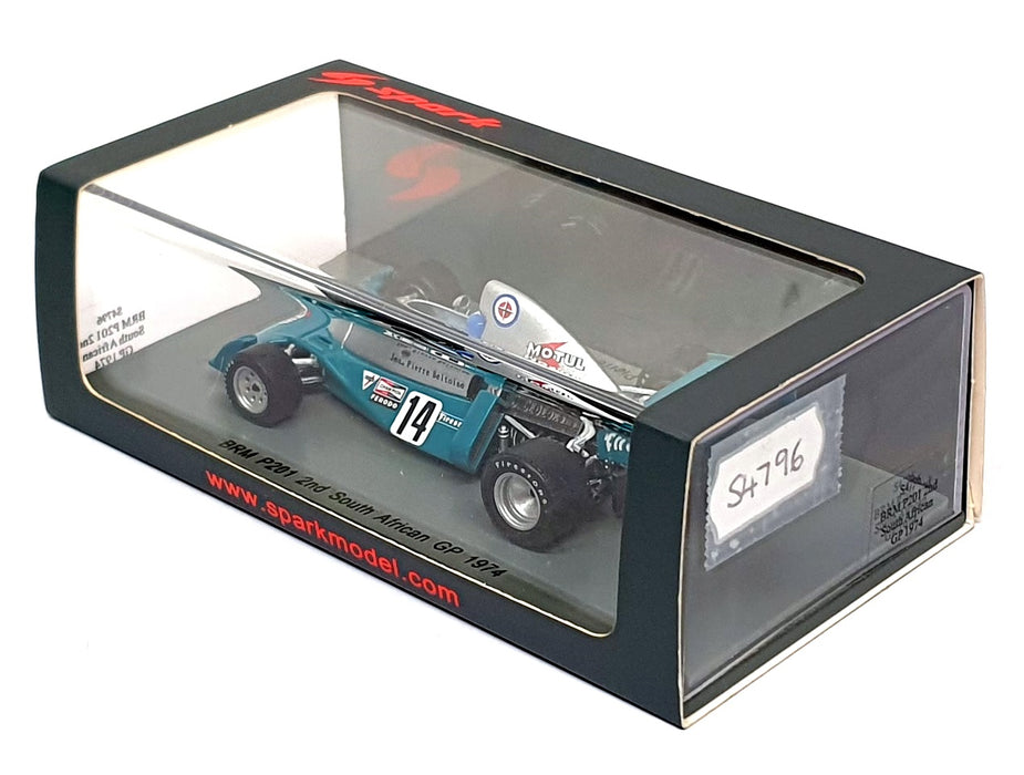 Spark 1/43 Scale S4796 - F1 BRM P201 #14 2nd South Africa GP 1974 J.P. Beltoise