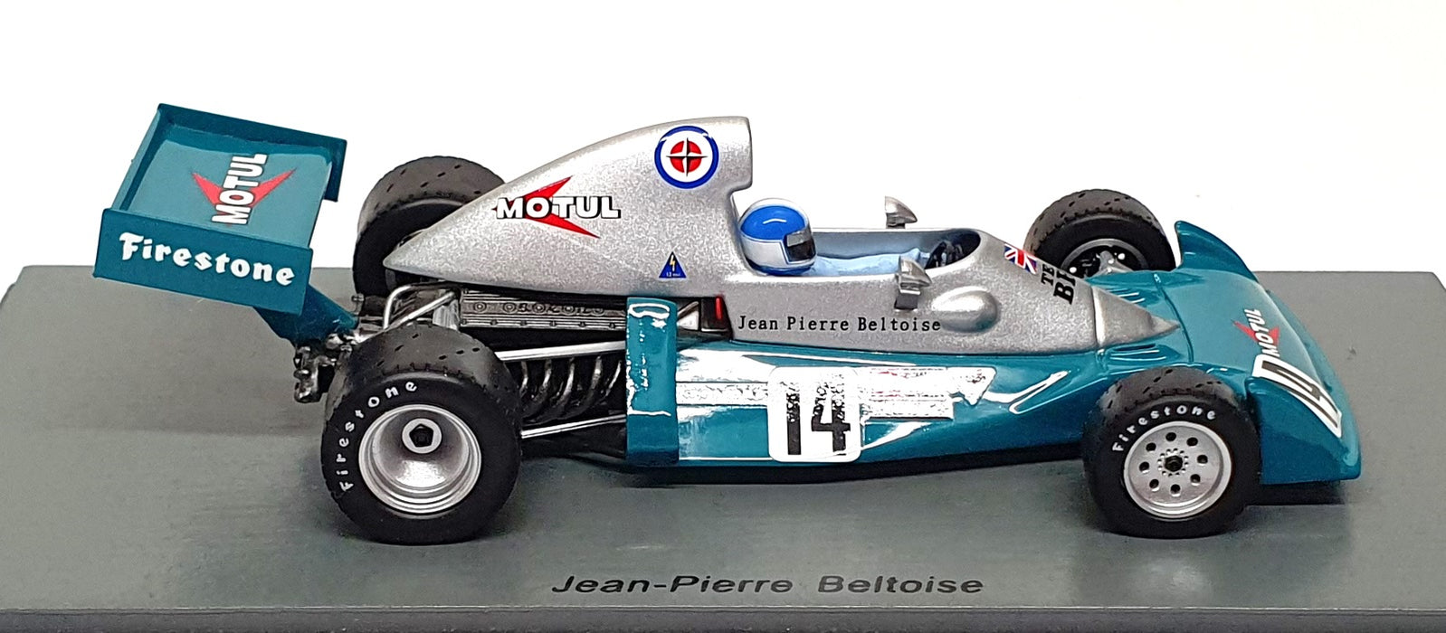 Spark 1/43 Scale S4796 - F1 BRM P201 #14 2nd South Africa GP 1974 J.P. Beltoise