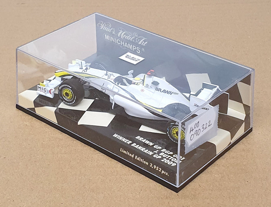 Minichamps 1/43 Scale 400 090322 F1 Brawn GP BGP 001 1st Bahrain GP '09 Button
