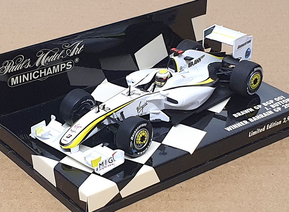 Minichamps 1/43 Scale 400 090322 F1 Brawn GP BGP 001 1st Bahrain GP '09 Button