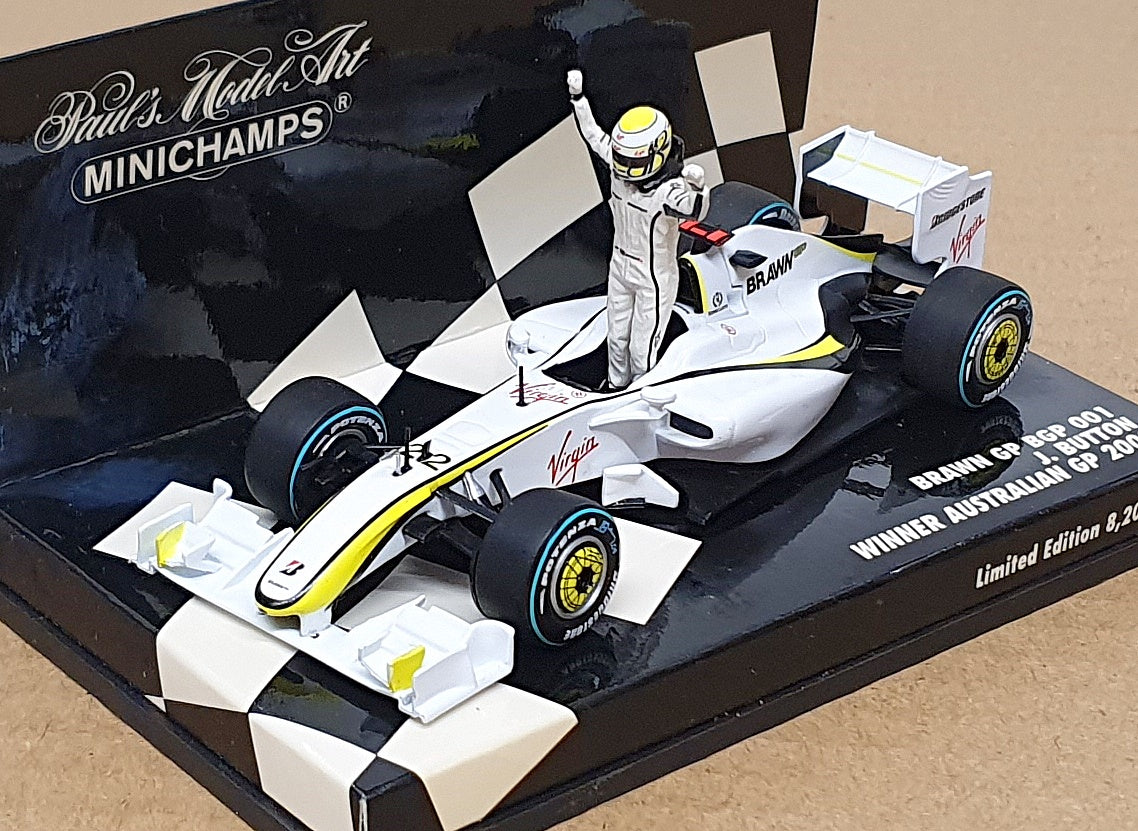 Minichamps 1/43 Scale 400 090122 F1 Brawn GP BGP 001 1st Australia GP '09 Button