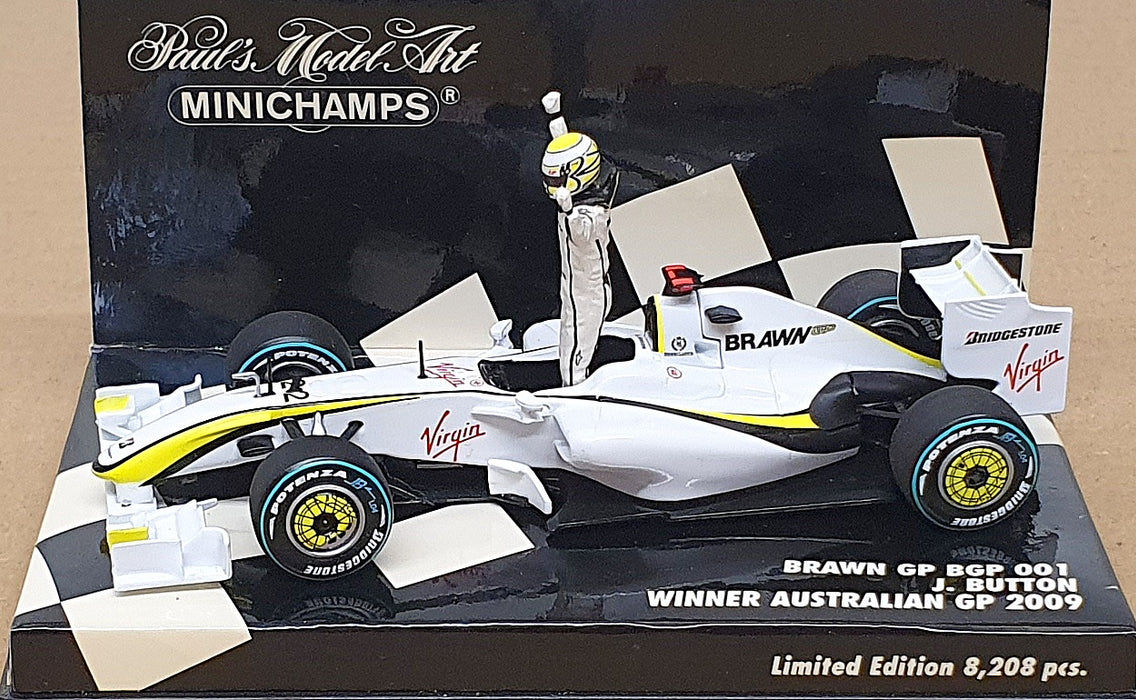 Minichamps 1/43 Scale 400 090122 F1 Brawn GP BGP 001 1st Australia GP '09 Button