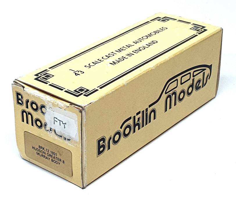 Brooklin 1/43 Scale BRK12 - 1931 Hudson Greater 8 Murray Body - Dk. Orange/Cream