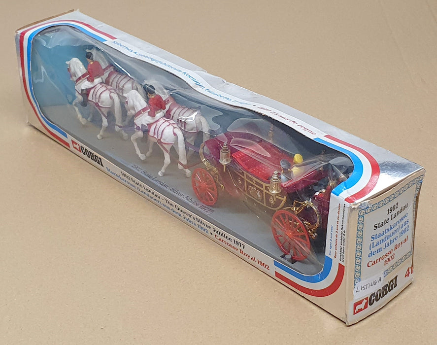 Corgi 35cm Long Model No. 41 - 1902 State Landau Queen's Silver Jubilee '77