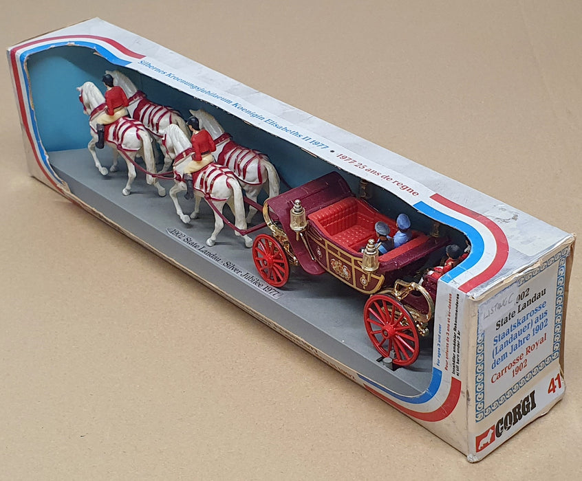 Corgi 35cm Long # 41 - 1902 State Landau Queen Elizabeth II Silver Jubilee 1977