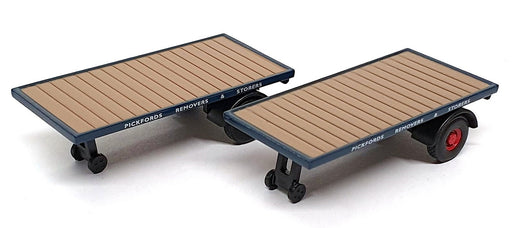 Oxford Diecast 1/76 Scale 76MH007T - Pack Of 2 Flat Trailers Pickfords
