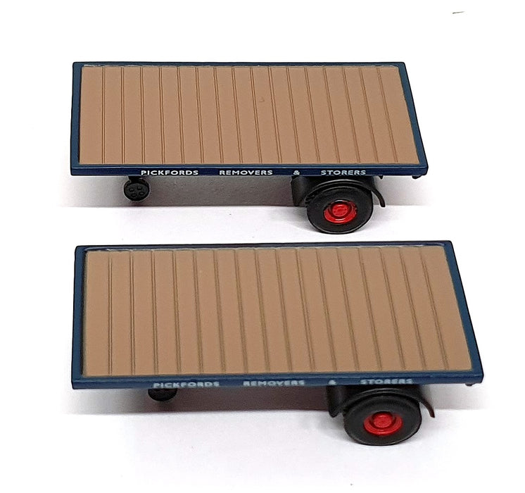 Oxford Diecast 1/76 Scale 76MH007T - Pack Of 2 Flat Trailers Pickfords