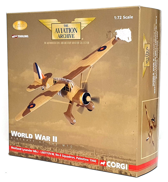 Corgi 1/72 Scale AA36802 - WW2 Westland Lysander Mk1 L6877/JV-W Palastine