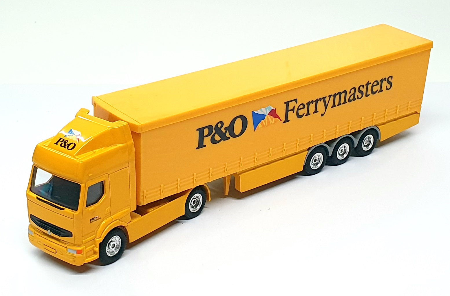 Corgi 1/64 Scale 59548 - Renault Curtainside Truck P&O Ferrymasters - Yellow