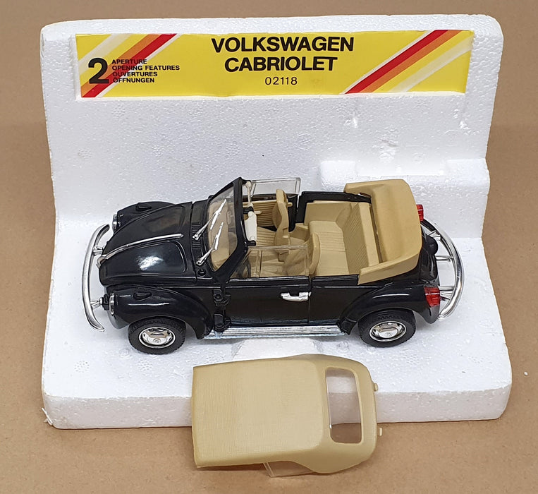 Polistil 1/25 Scale Diecast 02118 - Volkswagen Cabriolet - Black
